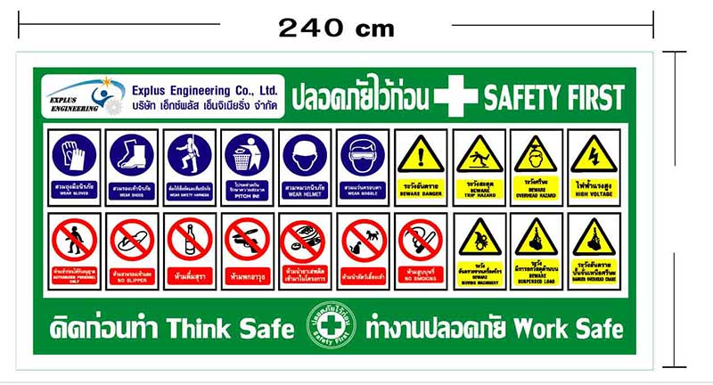 ป้ายเครื่องหมายรวมใหญ่ 