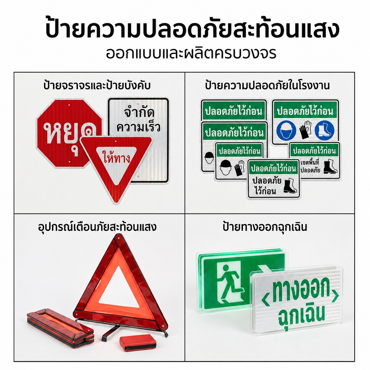ป้ายสะท้อนแสง ตัวอย่างที่ 1