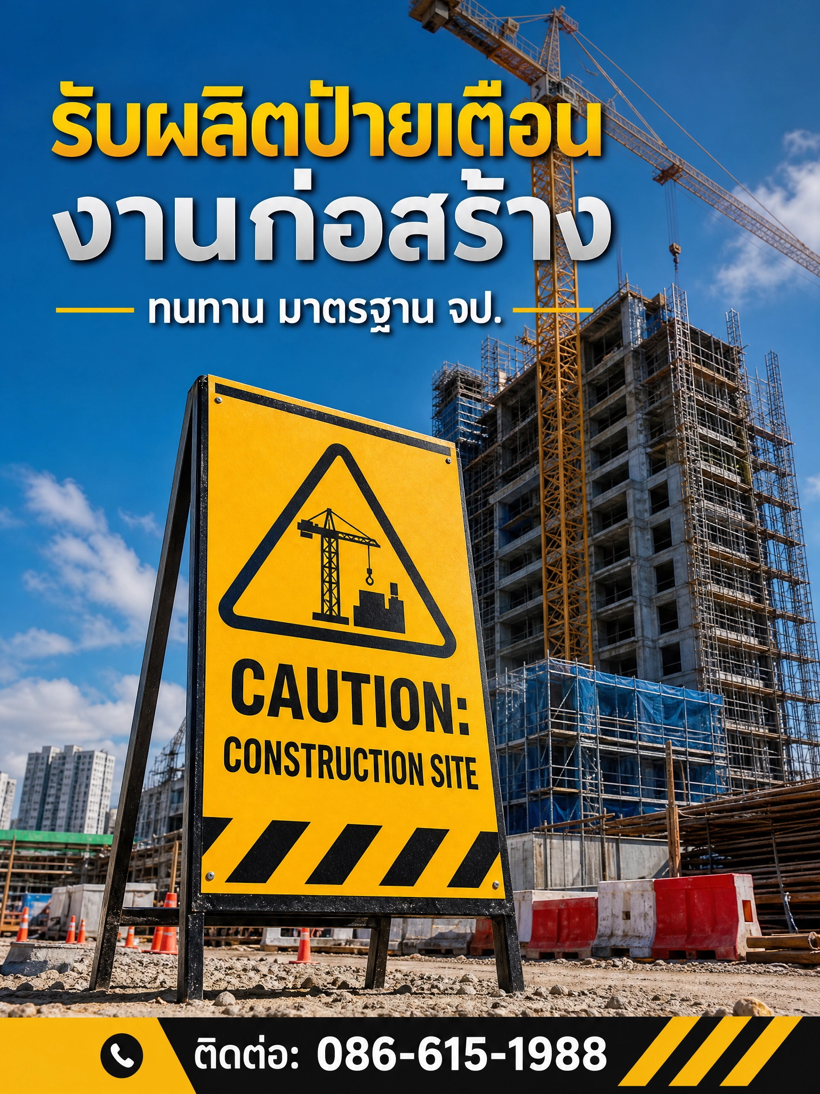 ป้ายเตือนในงานก่อสร้าง ตัวอย่างที่ 2