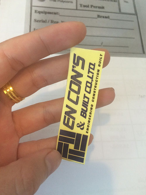 สติ๊กเกอร์ติดเครื่องมืออุปกรณ์ Sticker label tooling signs